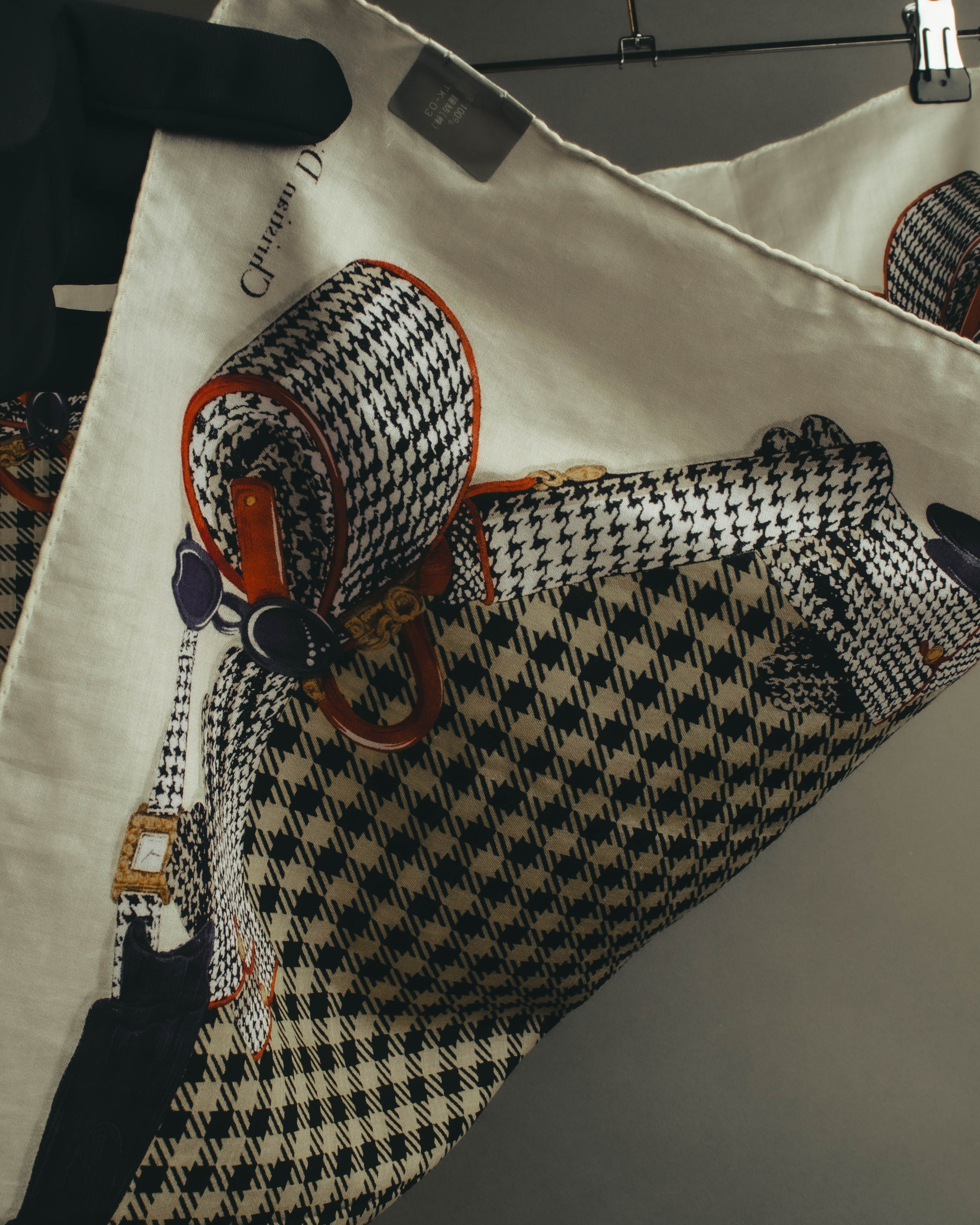"Christian Dior" 80's Classic printed scarf