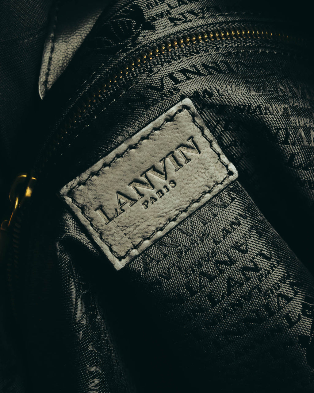 "LANVIN" 00's-10's Quilted leather shoulder bag