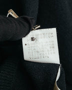 “COMME des GARCONS” 90’s asymmetrical button wool knit cardigan
