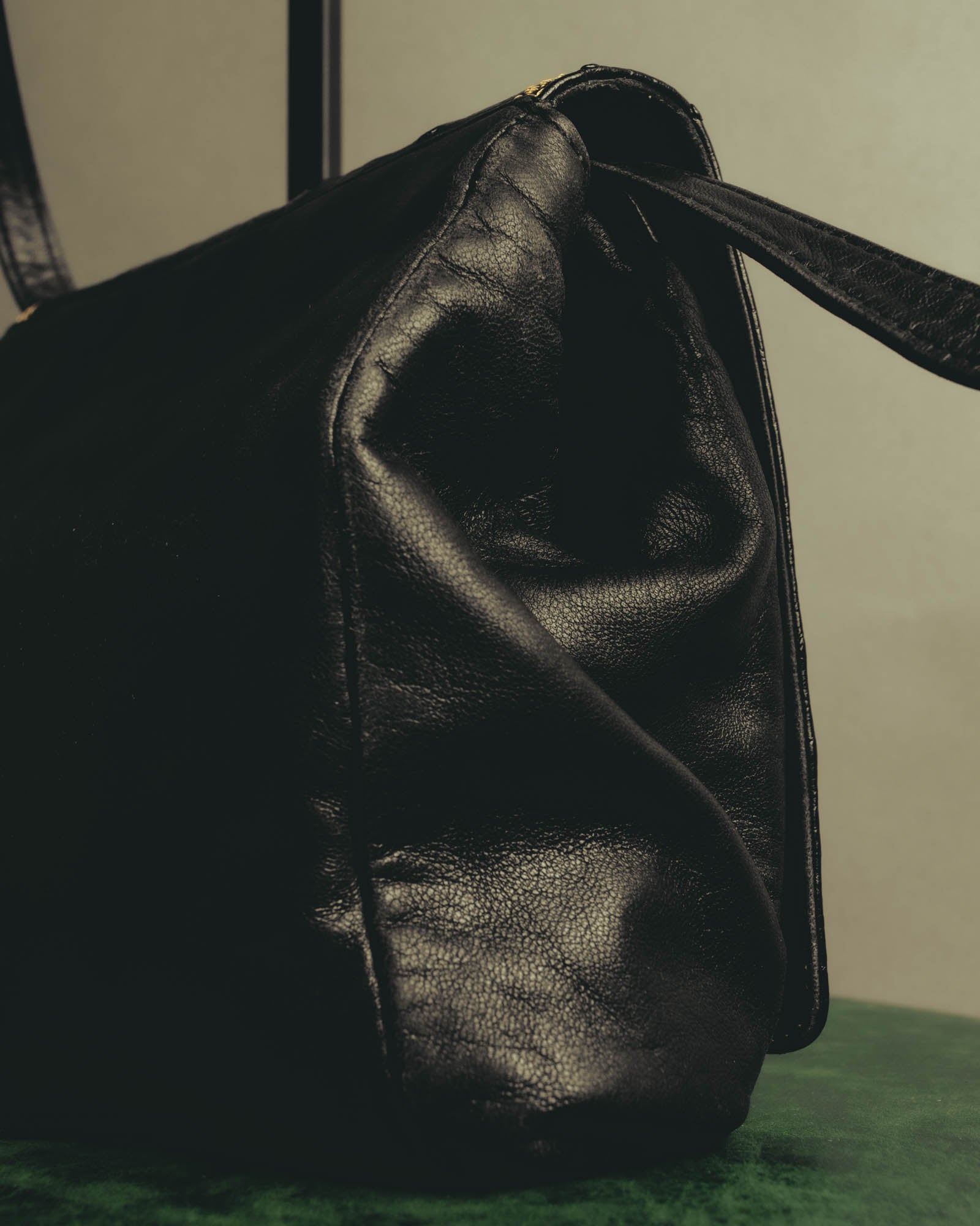 "LOEWE" 1990s to early 2000 ostrich leather shoulder bag