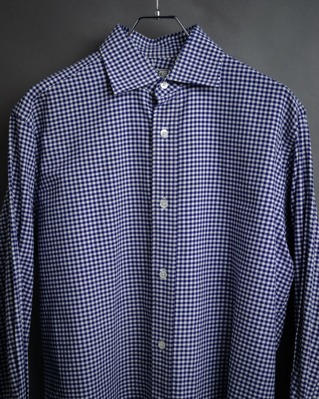 “HERMÈS” 90’s-00’s Gingham cuff shirt