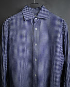 “HERMÈS” 90’s-00’s Gingham cuff shirt