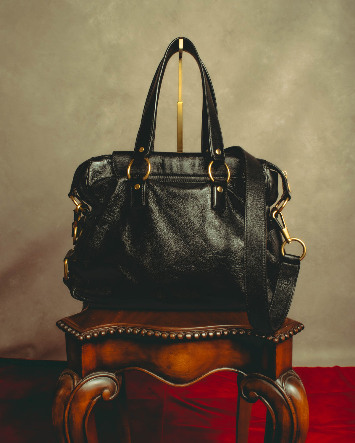 "–SPECIAL– Yves Saint Laurent" 00's-10's Soft leather 2-way handbag
