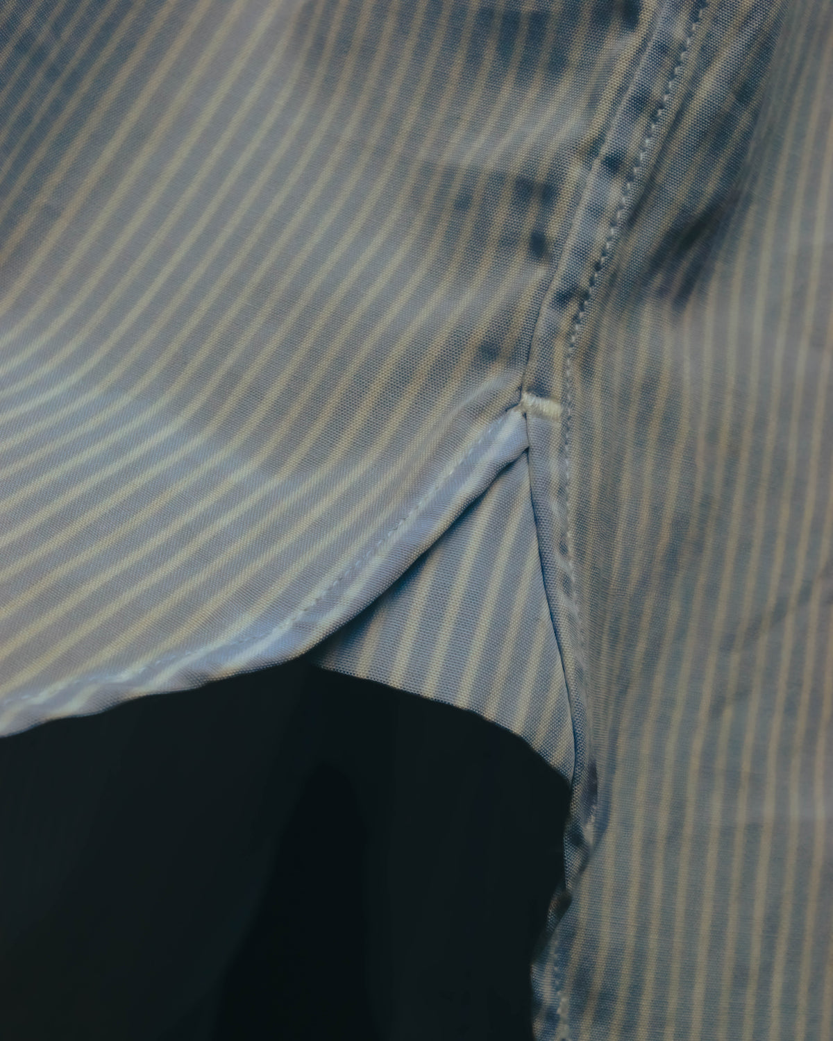 "GUCCI" 10's-20's Striped contrast-collar cotton shirt