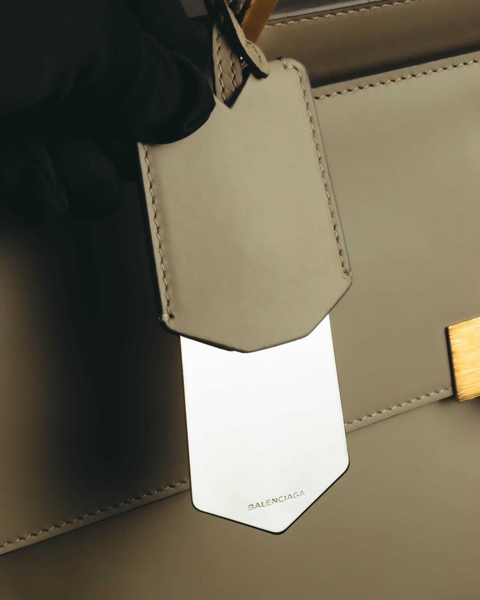 "BALENCIAGA" 2010's Structured leather top handle bag