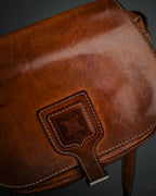 “CELINE” 90’s Leather triomphe shoulder bag