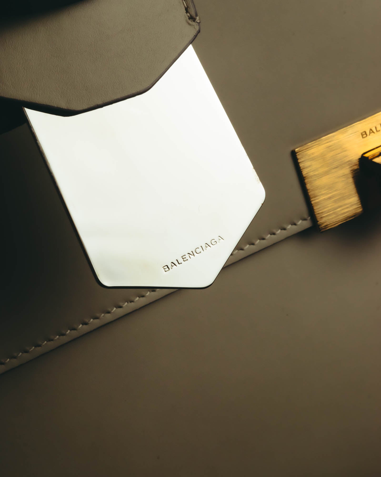 "BALENCIAGA" 2010's Structured leather top handle bag