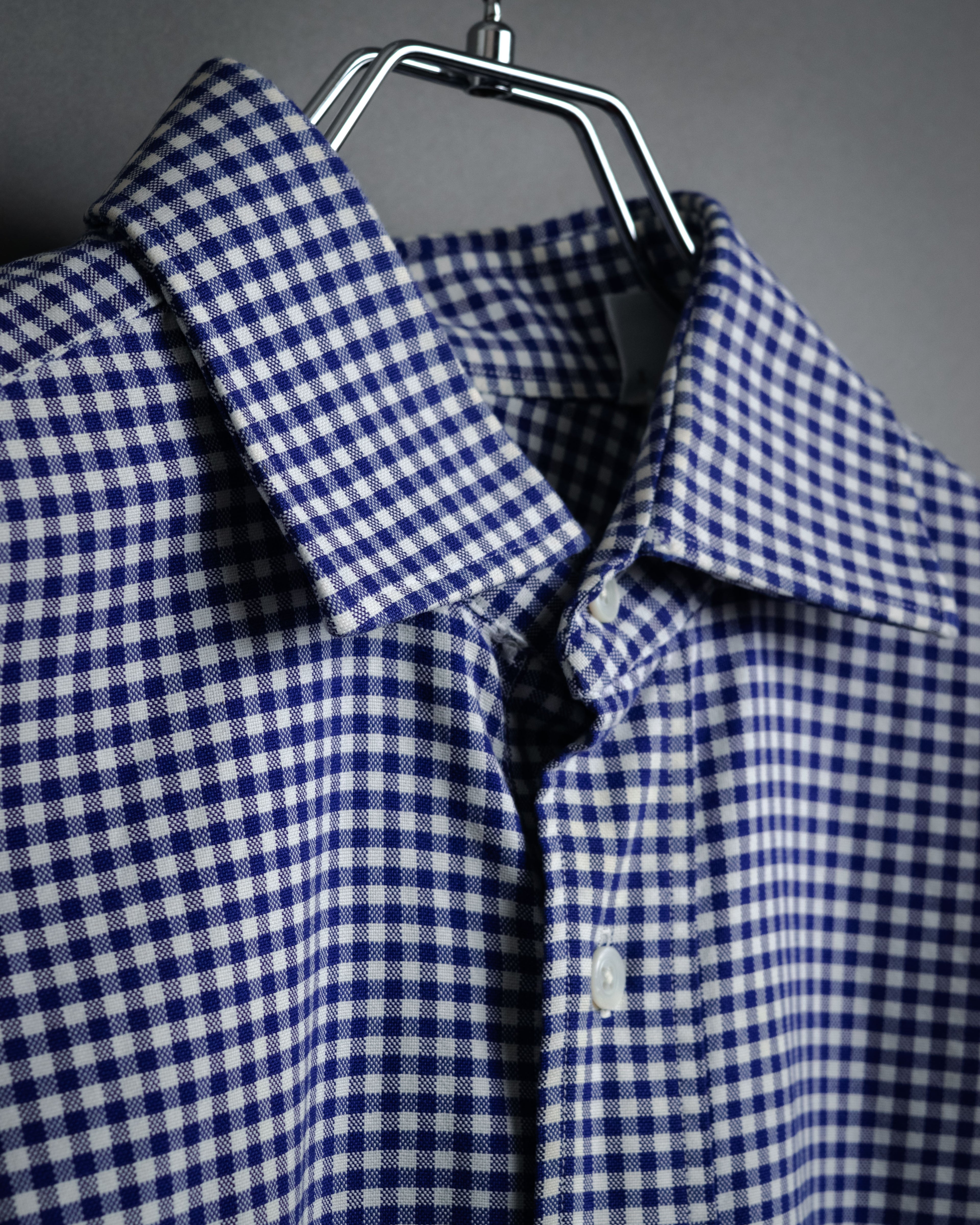“HERMÈS” 90’s-00’s Gingham cuff shirt