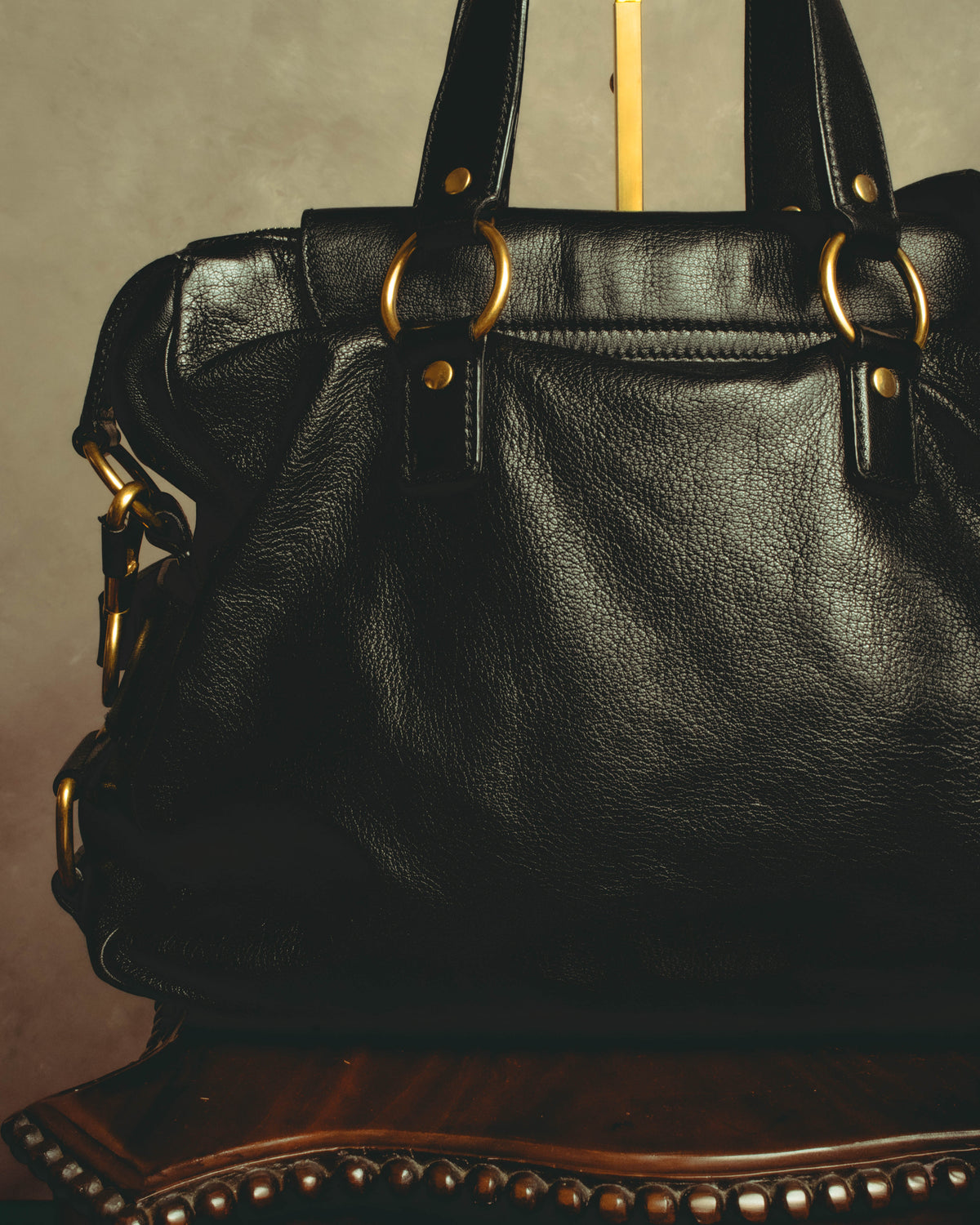 "–SPECIAL– Yves Saint Laurent" 00's-10's Soft leather 2-way handbag