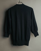 “COMME des GARCONS” 90’s asymmetrical button wool knit cardigan