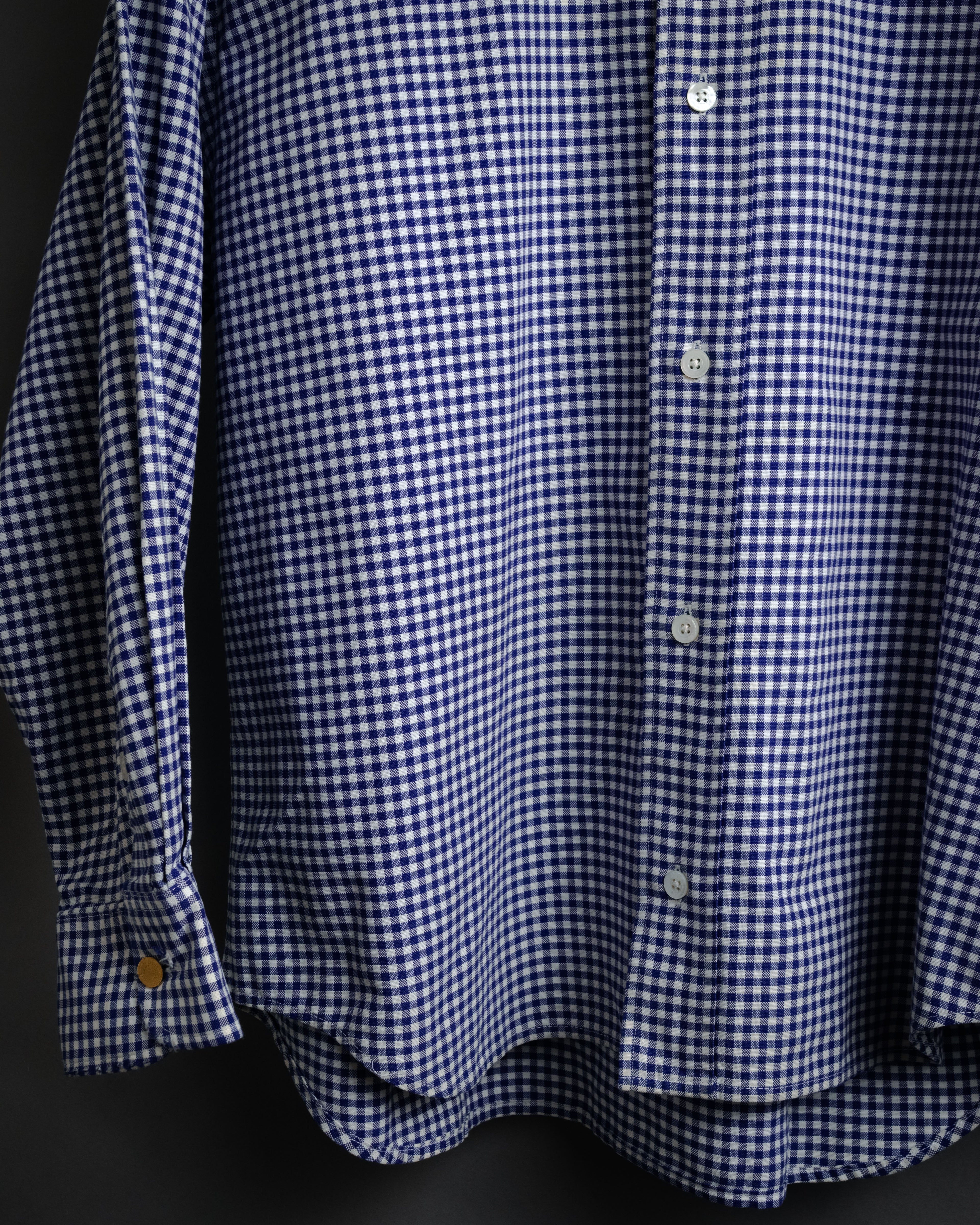 “HERMÈS” 90’s-00’s Gingham cuff shirt