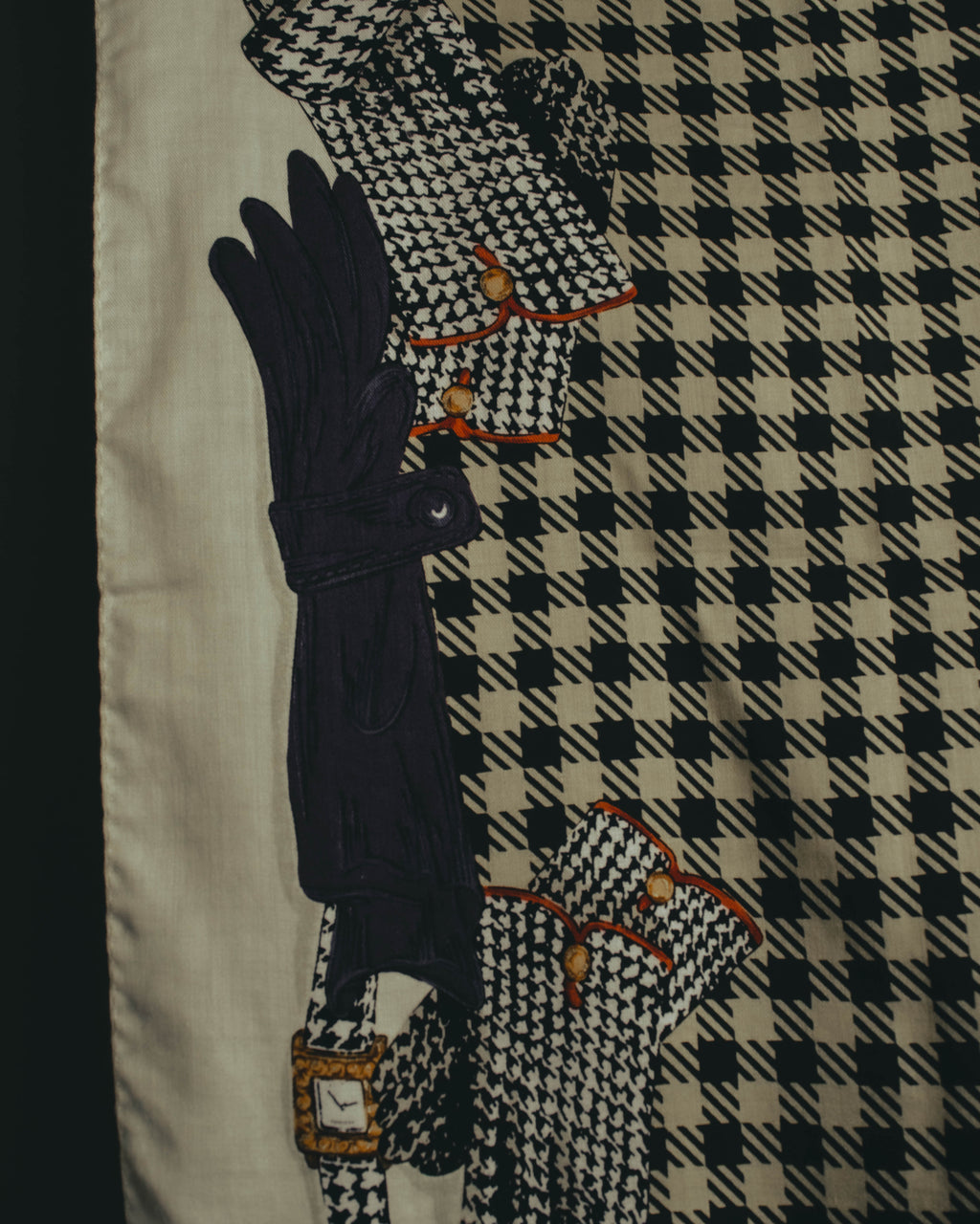 "Christian Dior" 80's Classic printed scarf