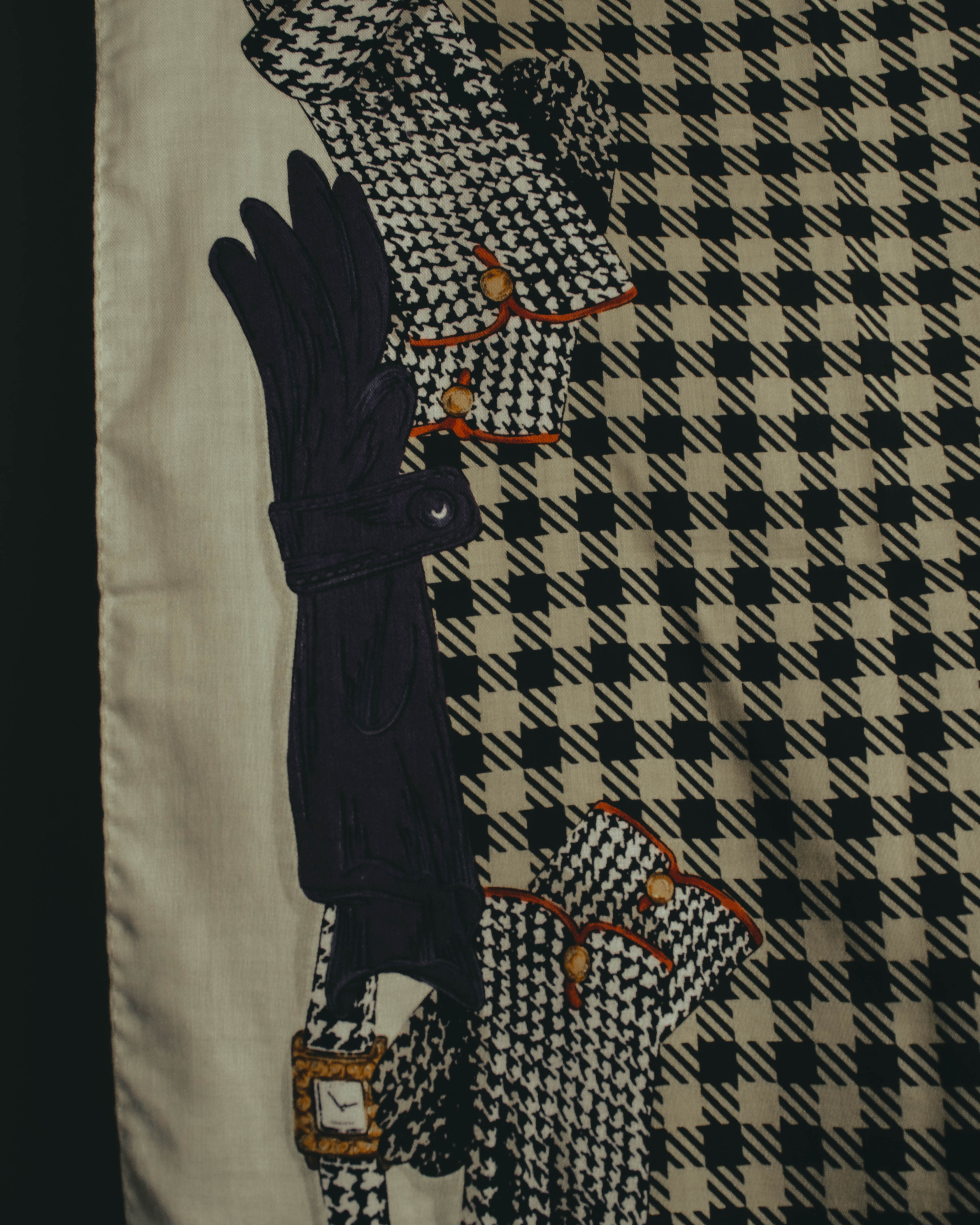 "Christian Dior" 80's Classic printed scarf