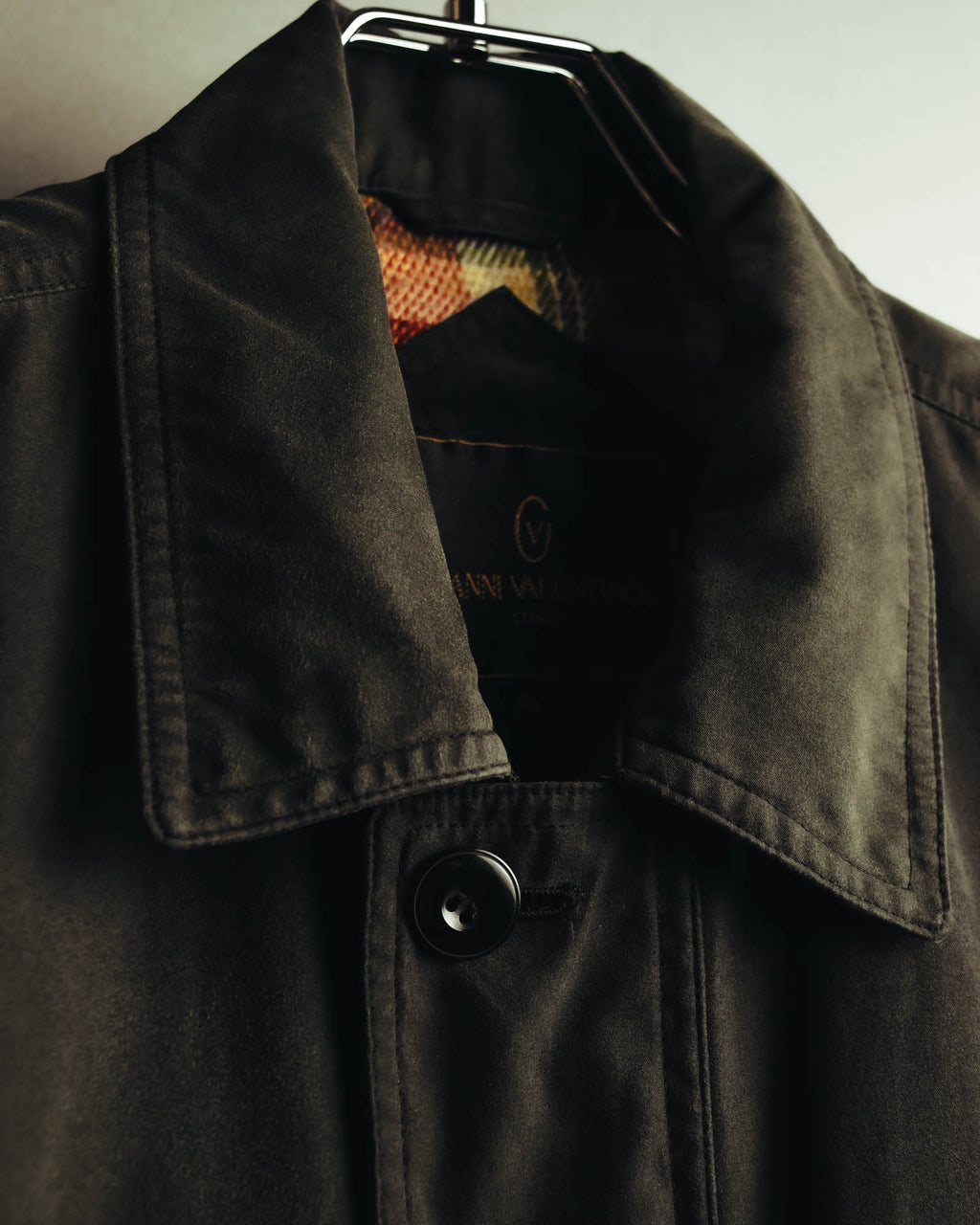 "GIANNI VALENTINO" 90's-00's Check lined zip-up blouson