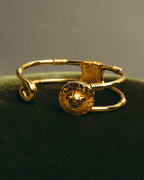 "VERSACE" 2010's-20's Gold tone safety pin cuff bracelet