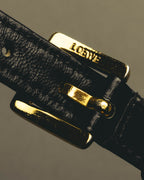 "LOEWE" 1990s to early 2000 ostrich leather shoulder bag