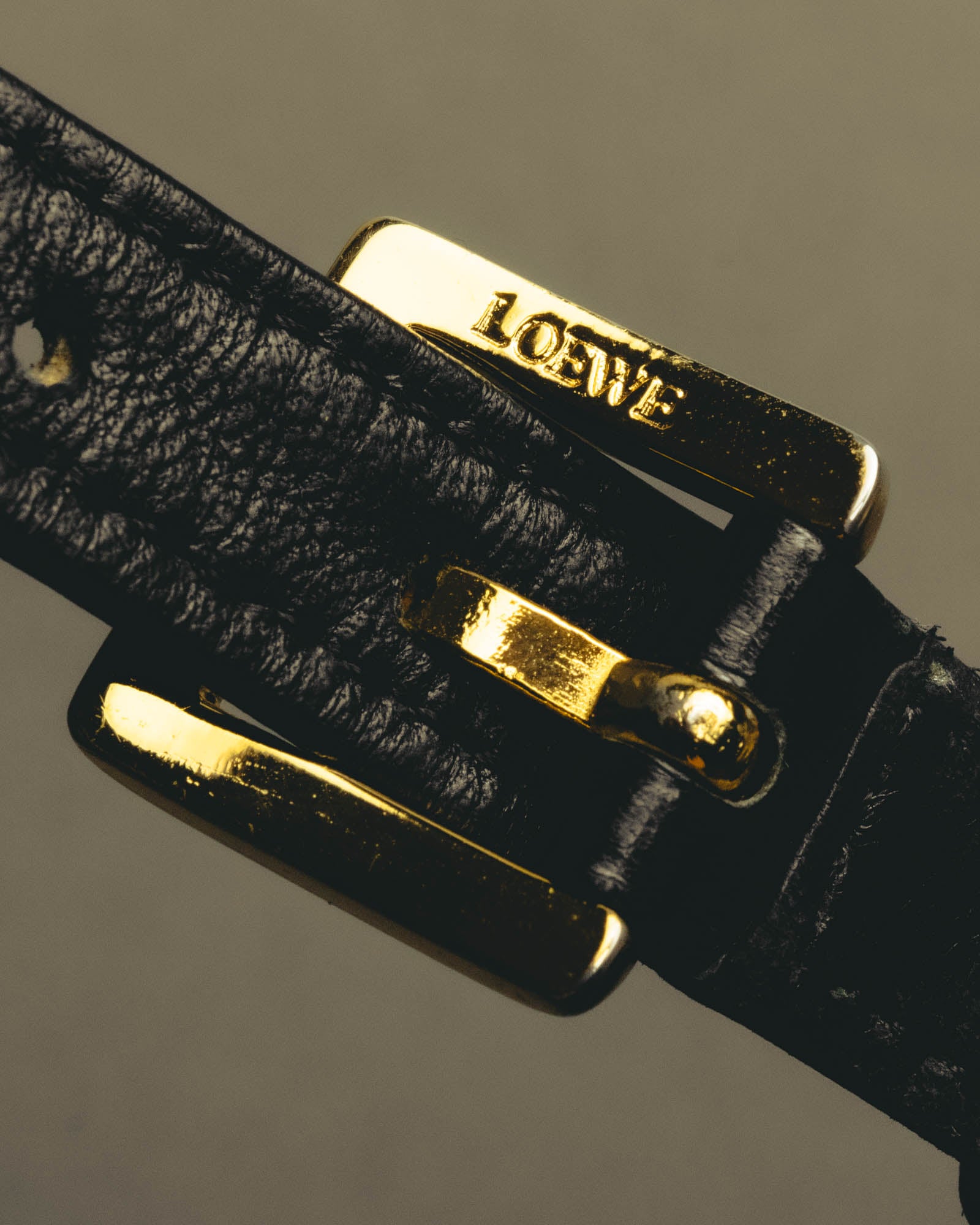 "LOEWE" 1990s to early 2000 ostrich leather shoulder bag