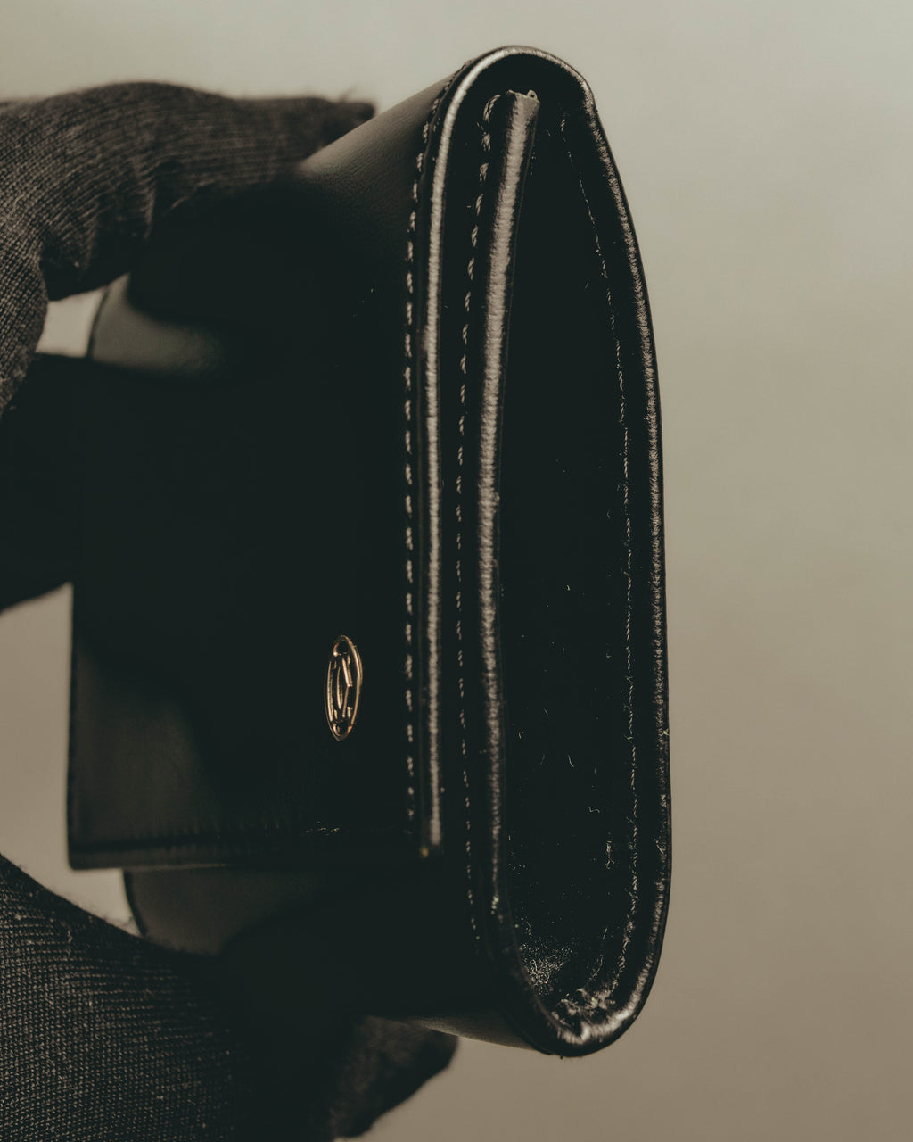 "Cartier" 00's-10's Sleek leather coin case