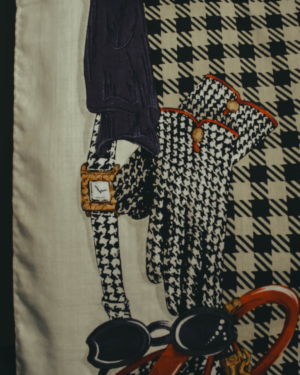 "Christian Dior" 80's Classic printed scarf