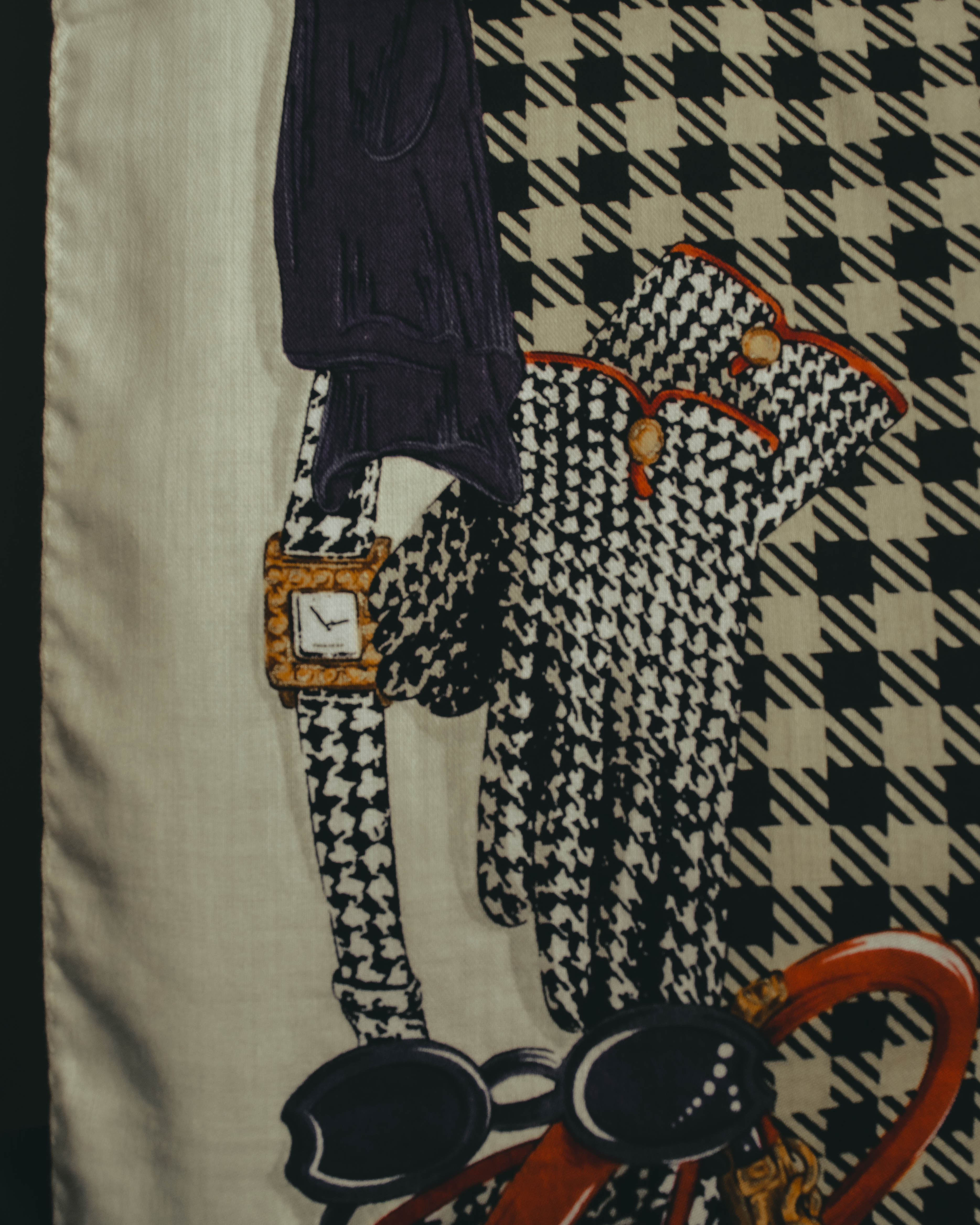 "Christian Dior" 80's Classic printed scarf