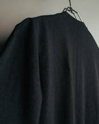 “COMME des GARCONS” 90’s asymmetrical button wool knit cardigan