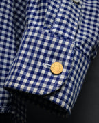 “HERMÈS” 90’s-00’s Gingham cuff shirt