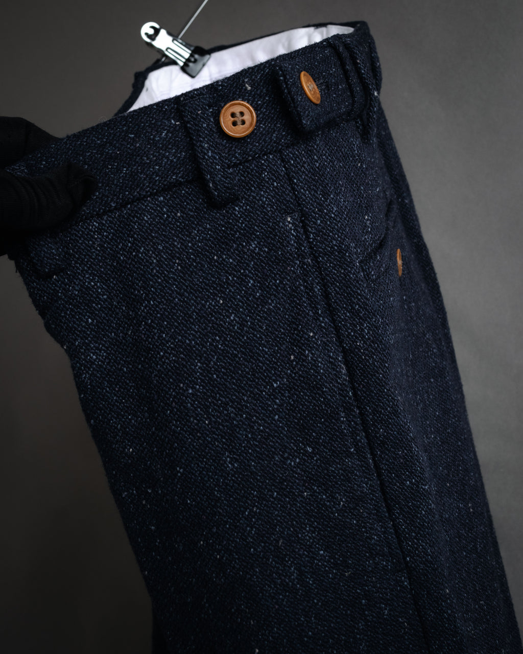 “visvim” 2014 AW Nep tweed cinch back trousers