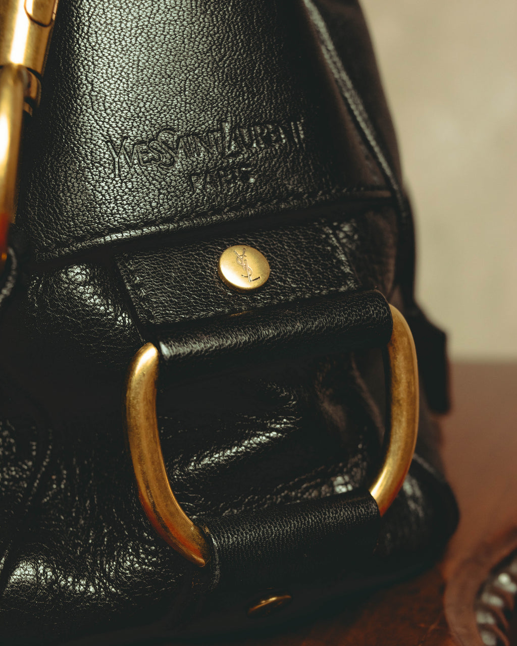 "–SPECIAL– Yves Saint Laurent" 00's-10's Soft leather 2-way handbag