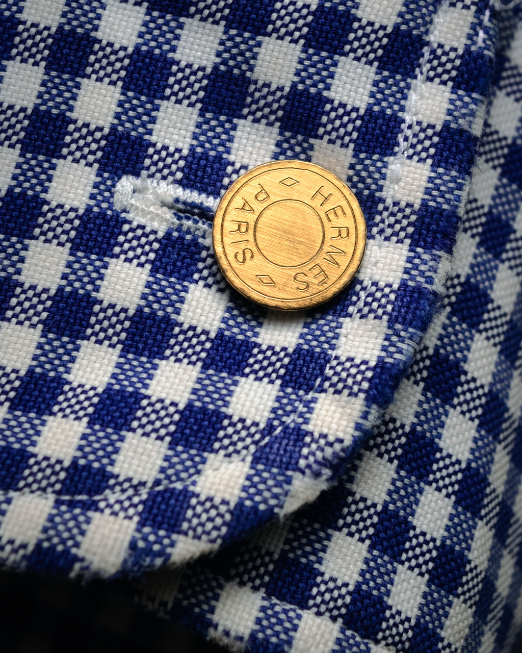 “HERMÈS” 90’s-00’s Gingham cuff shirt