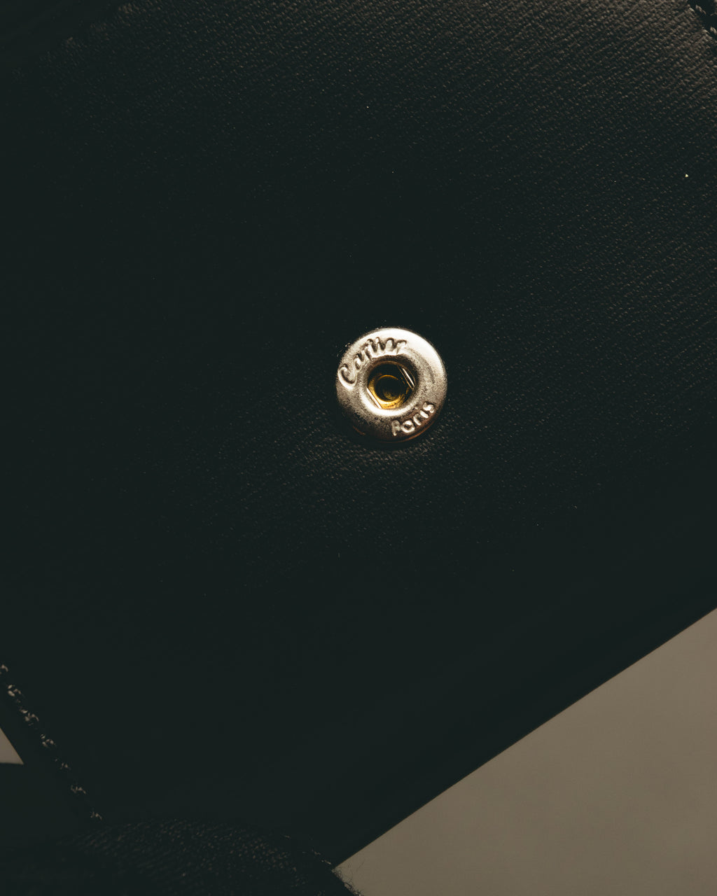 "Cartier" 00's-10's Sleek leather coin case