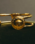 "VERSACE" 2010's-20's Gold tone safety pin cuff bracelet