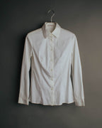 "PRADA" 2010's Tailored white cotton darted shirt