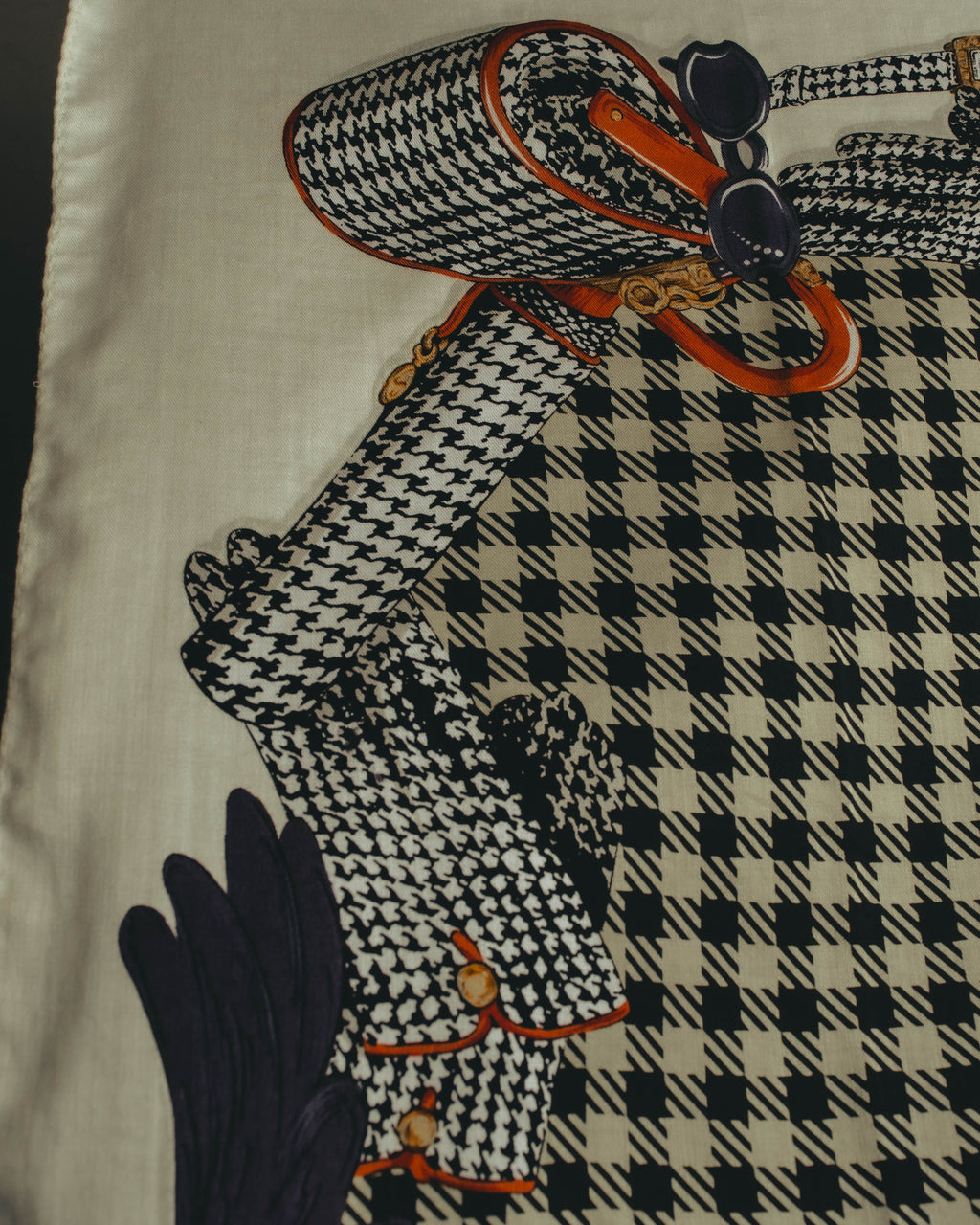 "Christian Dior" 80's Classic printed scarf