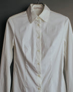 "PRADA" 2010's Tailored white cotton darted shirt