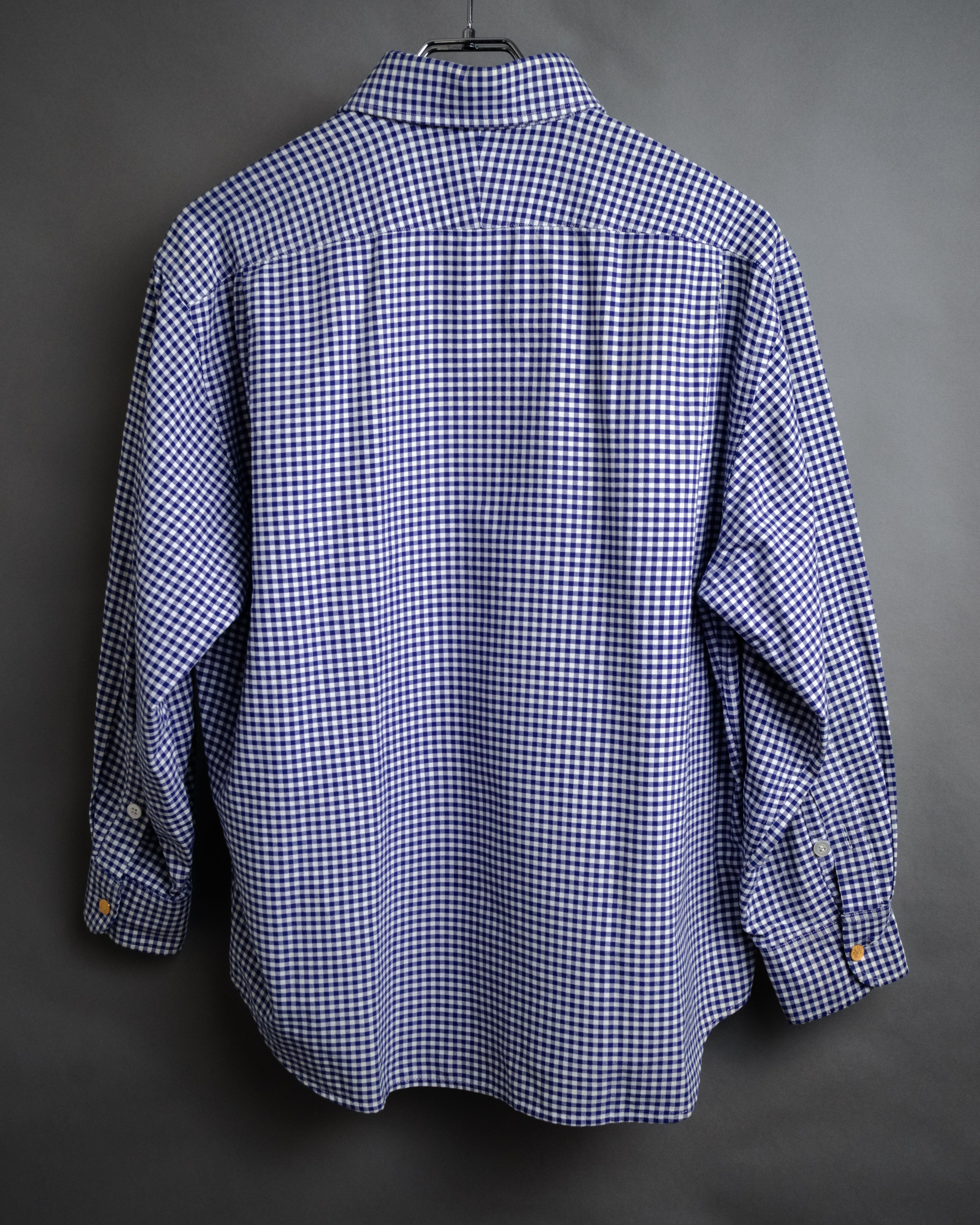 “HERMÈS” 90’s-00’s Gingham cuff shirt