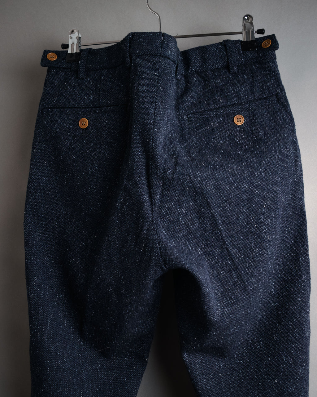 “visvim” 2014 AW Nep tweed cinch back trousers