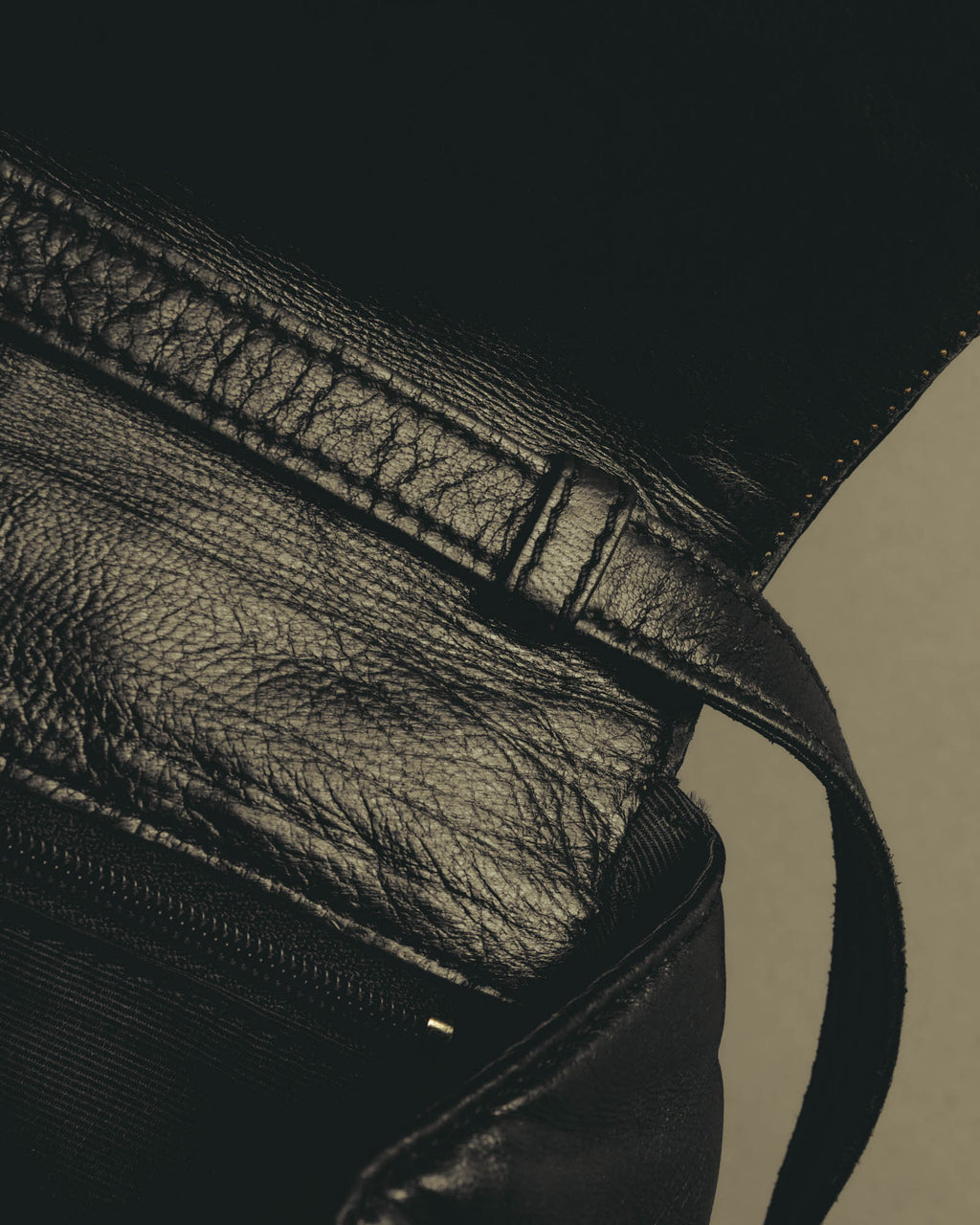 "LOEWE" 1990s to early 2000 ostrich leather shoulder bag