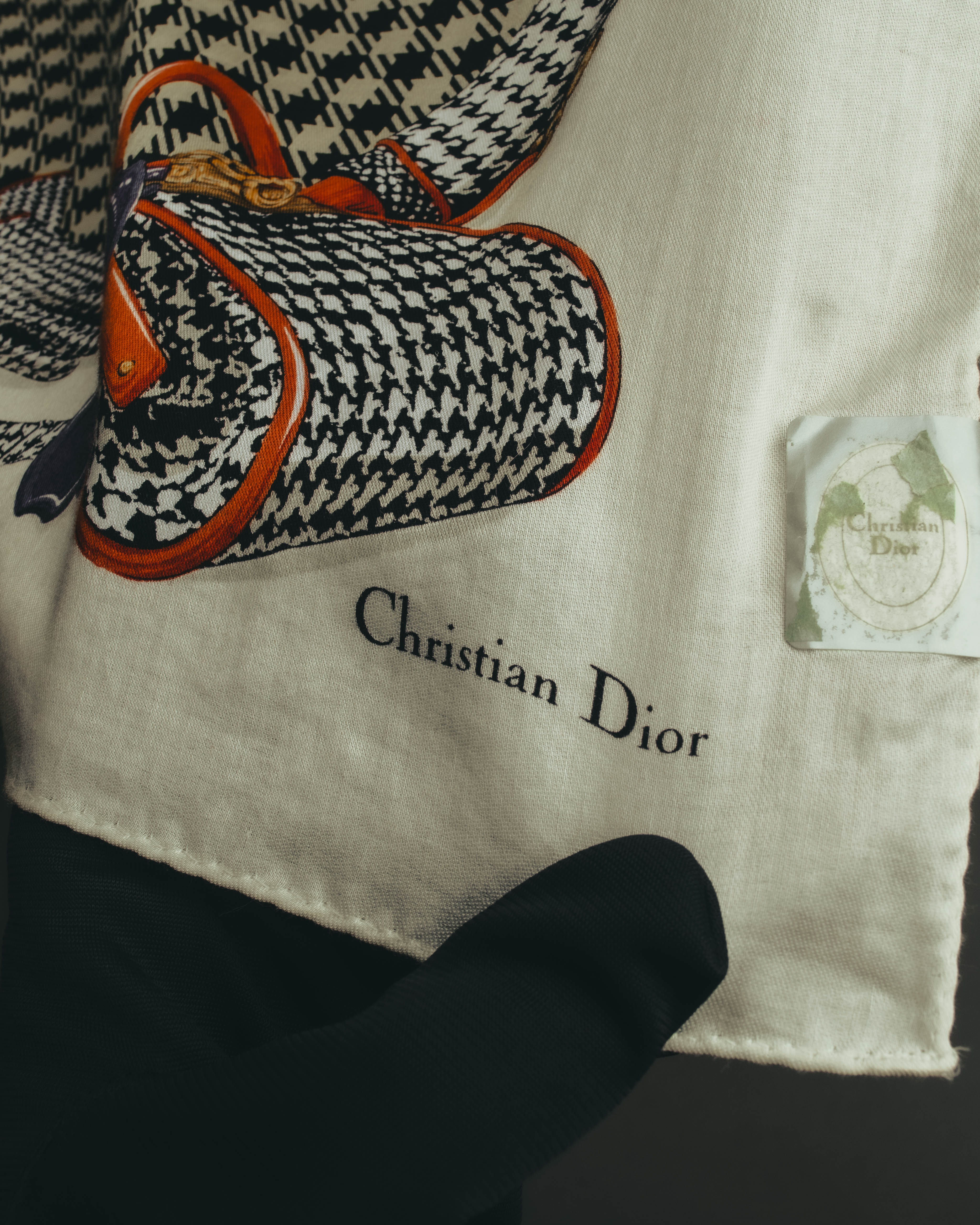 "Christian Dior" 80's Classic printed scarf