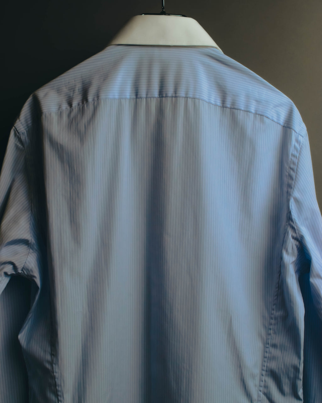 "GUCCI" 10's-20's Striped contrast-collar cotton shirt