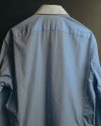"GUCCI" 10's-20's Striped contrast-collar cotton shirt