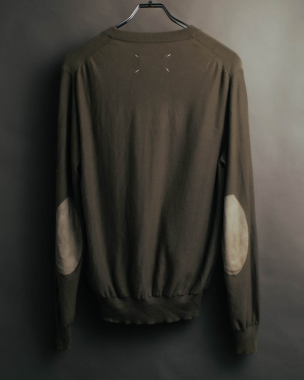 "Maison Martin Margiela" 13SS  Elbow patch v neck knit cardigan
