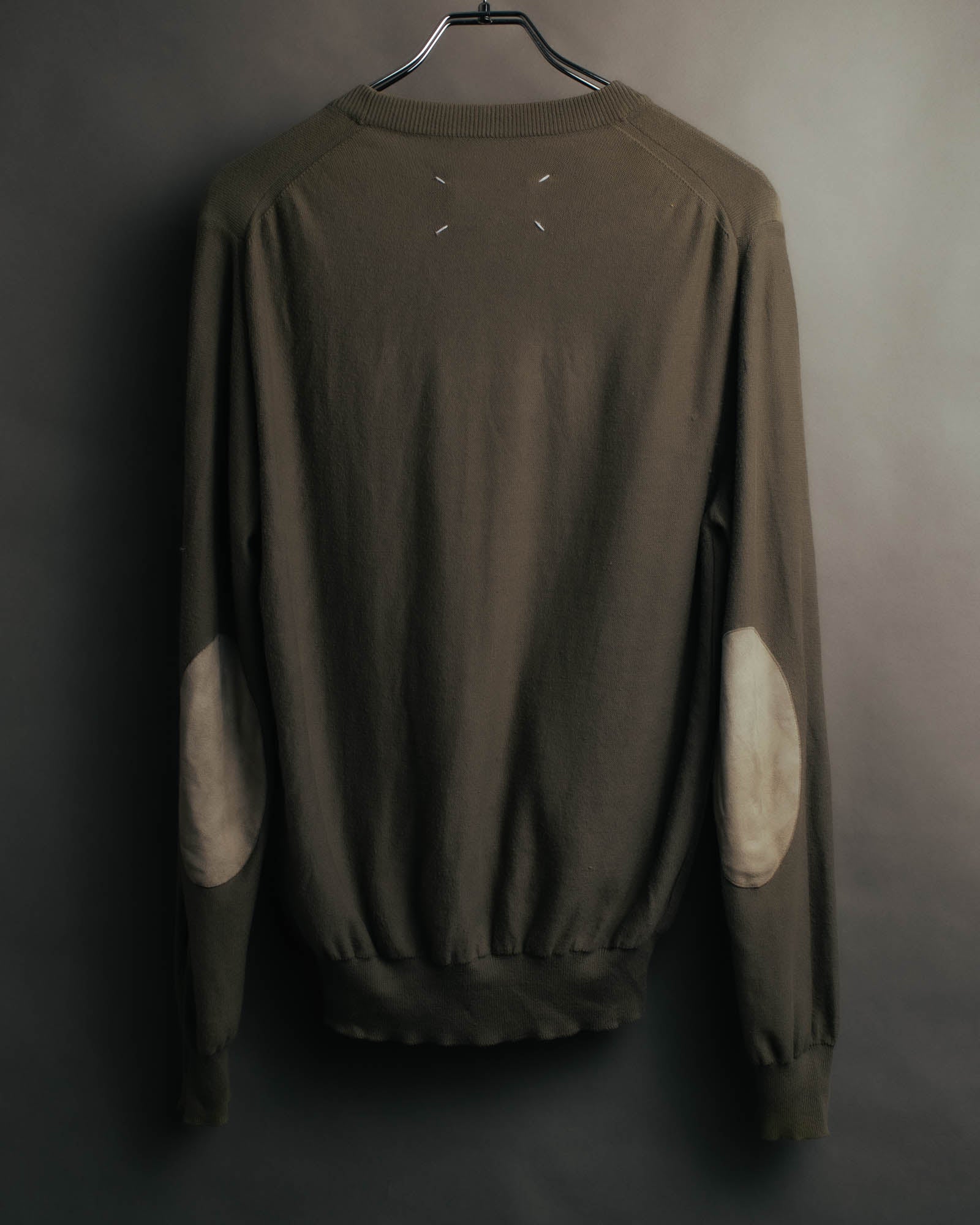 "Maison Martin Margiela" 13SS  Elbow patch v neck knit cardigan