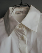 "PRADA" 2010's Tailored white cotton darted shirt