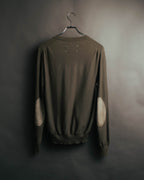 "Maison Martin Margiela" 13SS  Elbow patch v neck knit cardigan