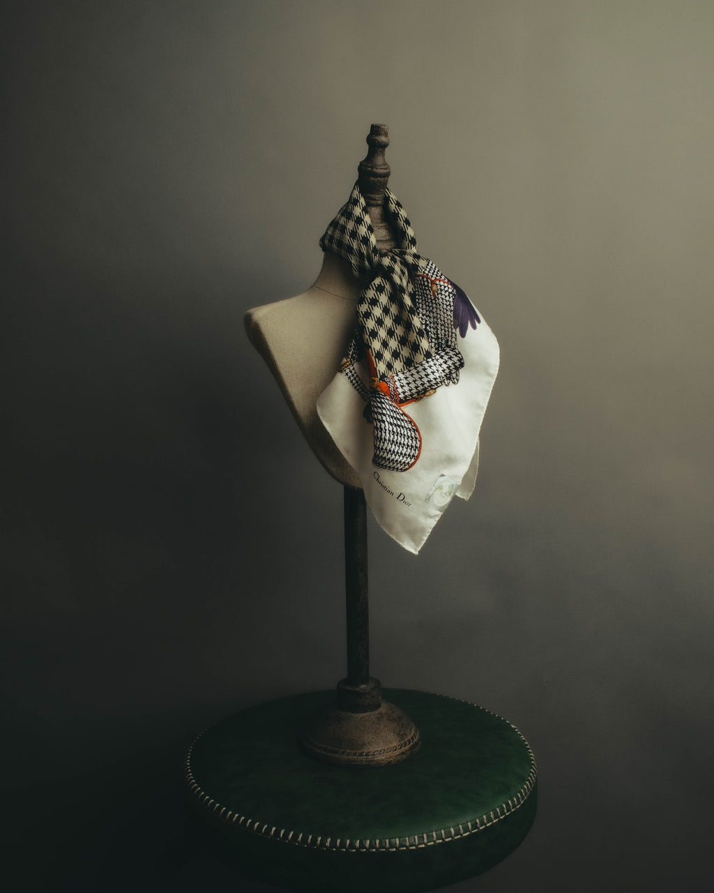 "Christian Dior" 80's Classic printed scarf