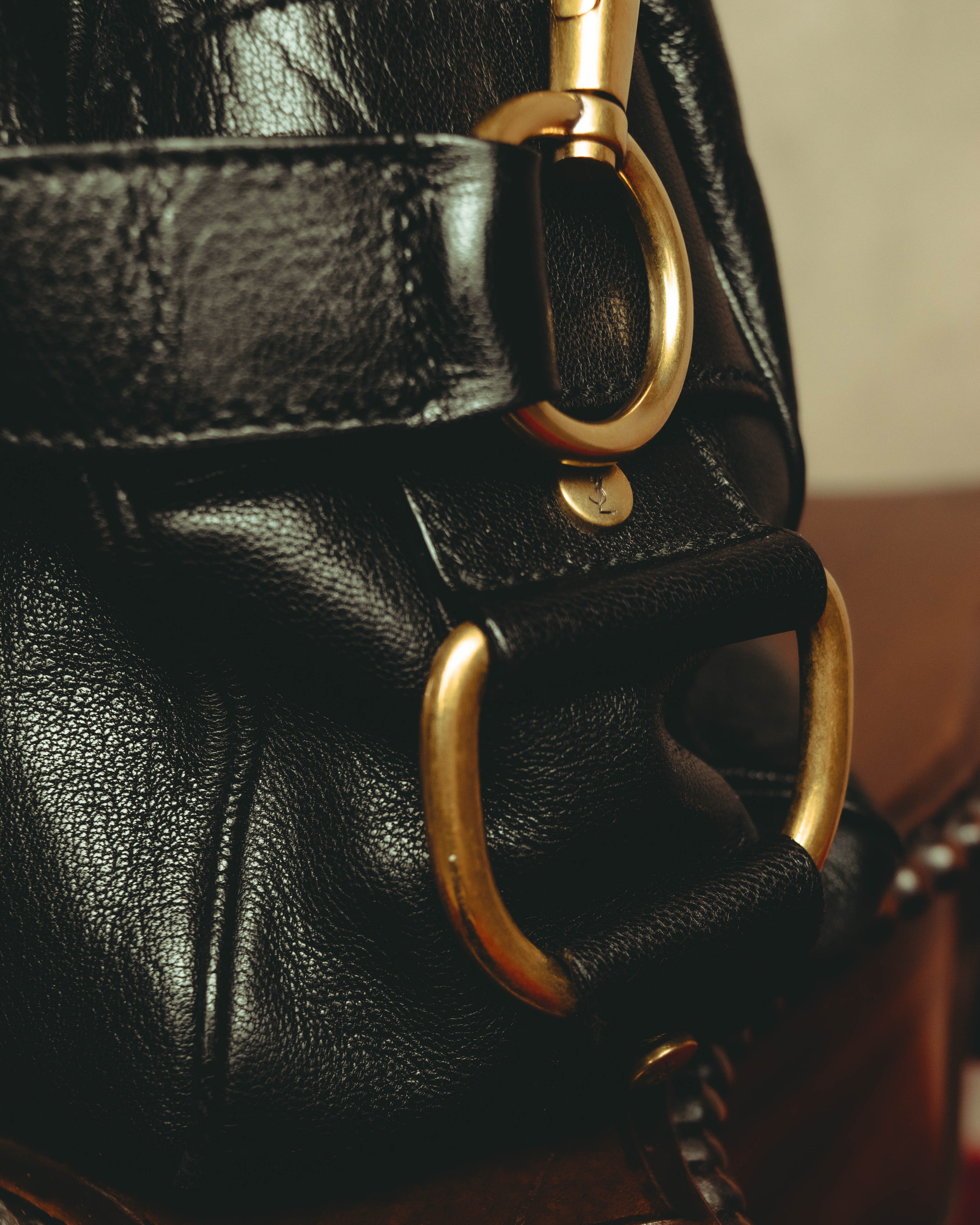 "–SPECIAL– Yves Saint Laurent" 00's-10's Soft leather 2-way handbag