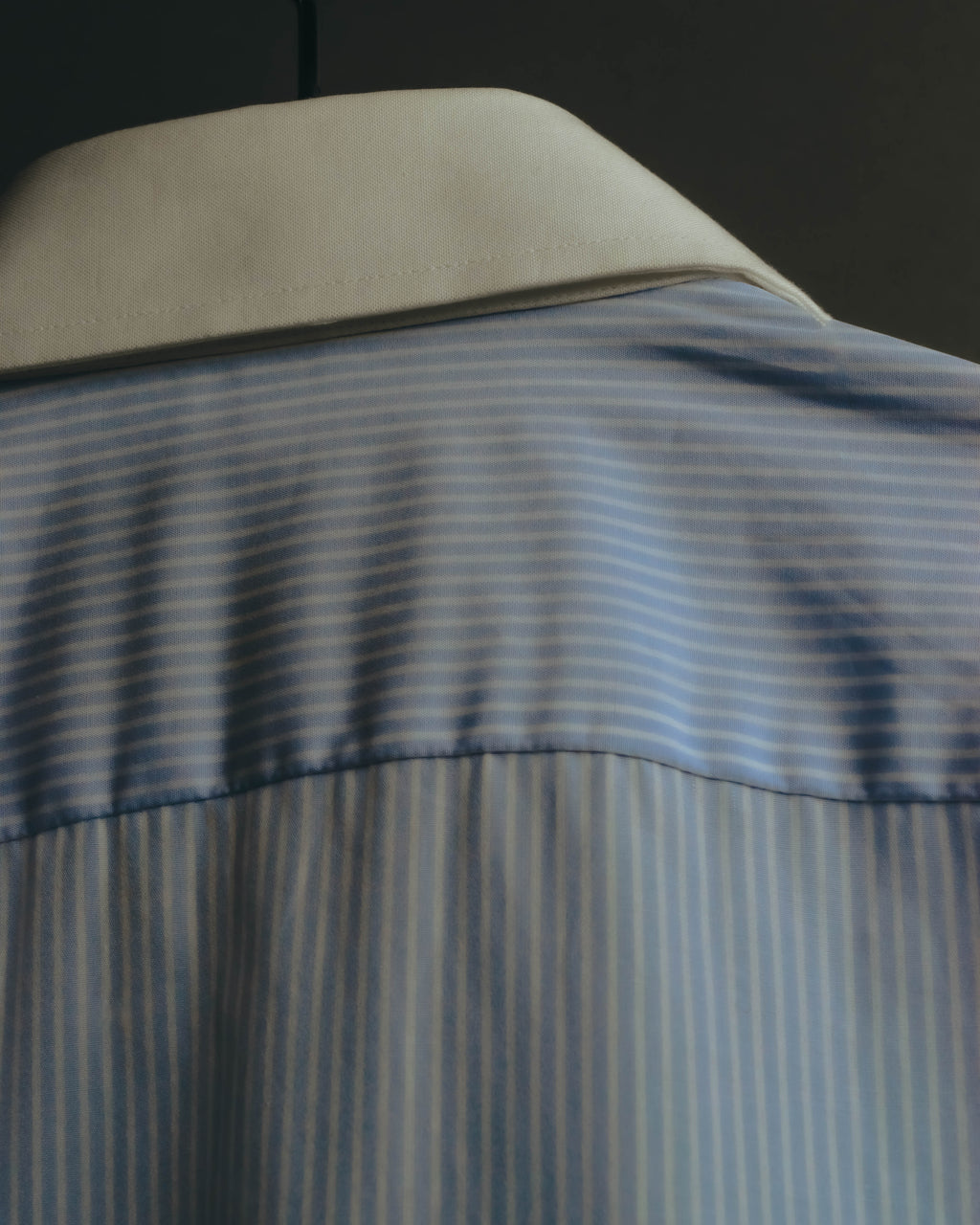"GUCCI" 10's-20's Striped contrast-collar cotton shirt