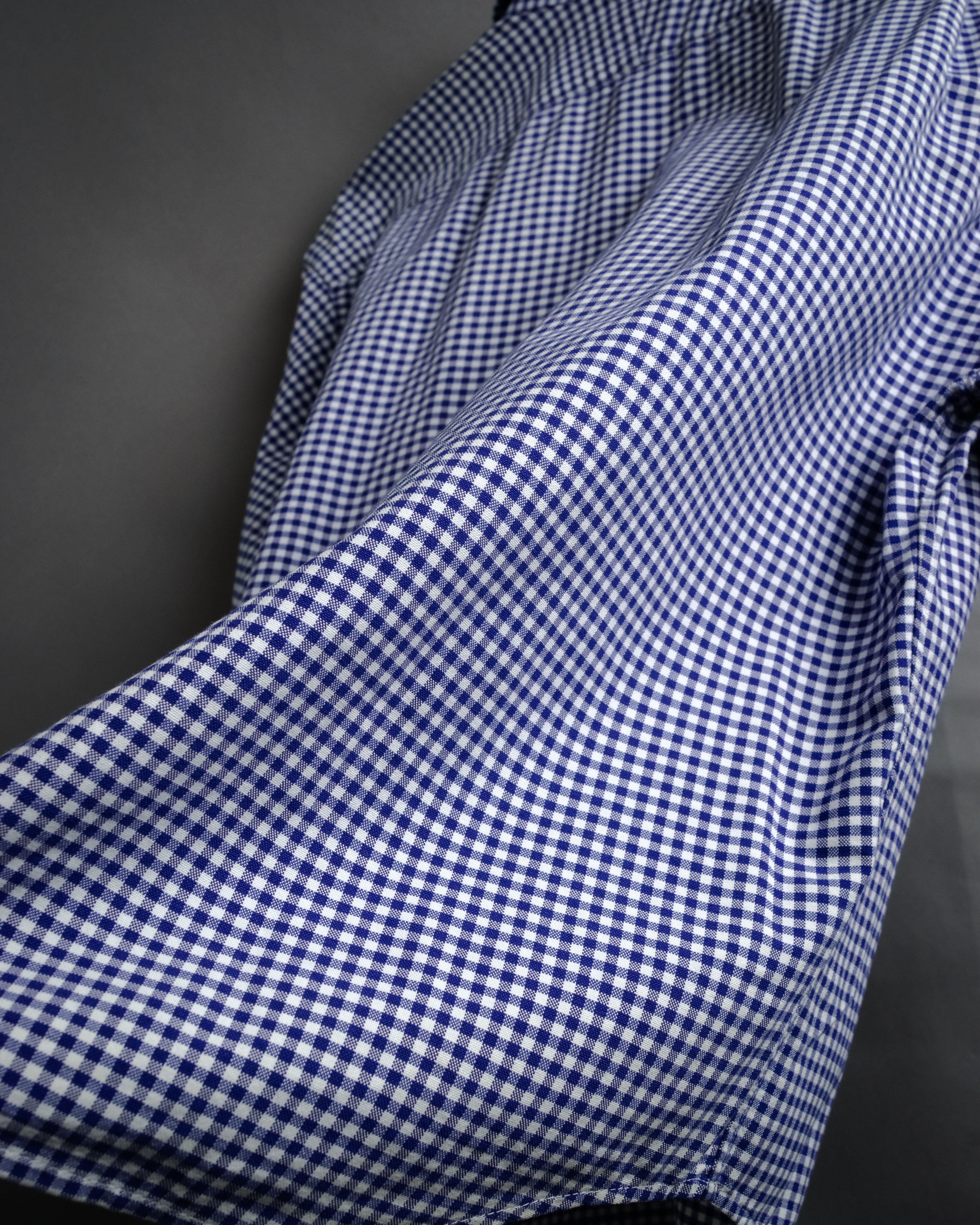“HERMÈS” 90’s-00’s Gingham cuff shirt
