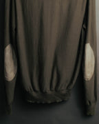 "Maison Martin Margiela" 13SS  Elbow patch v neck knit cardigan