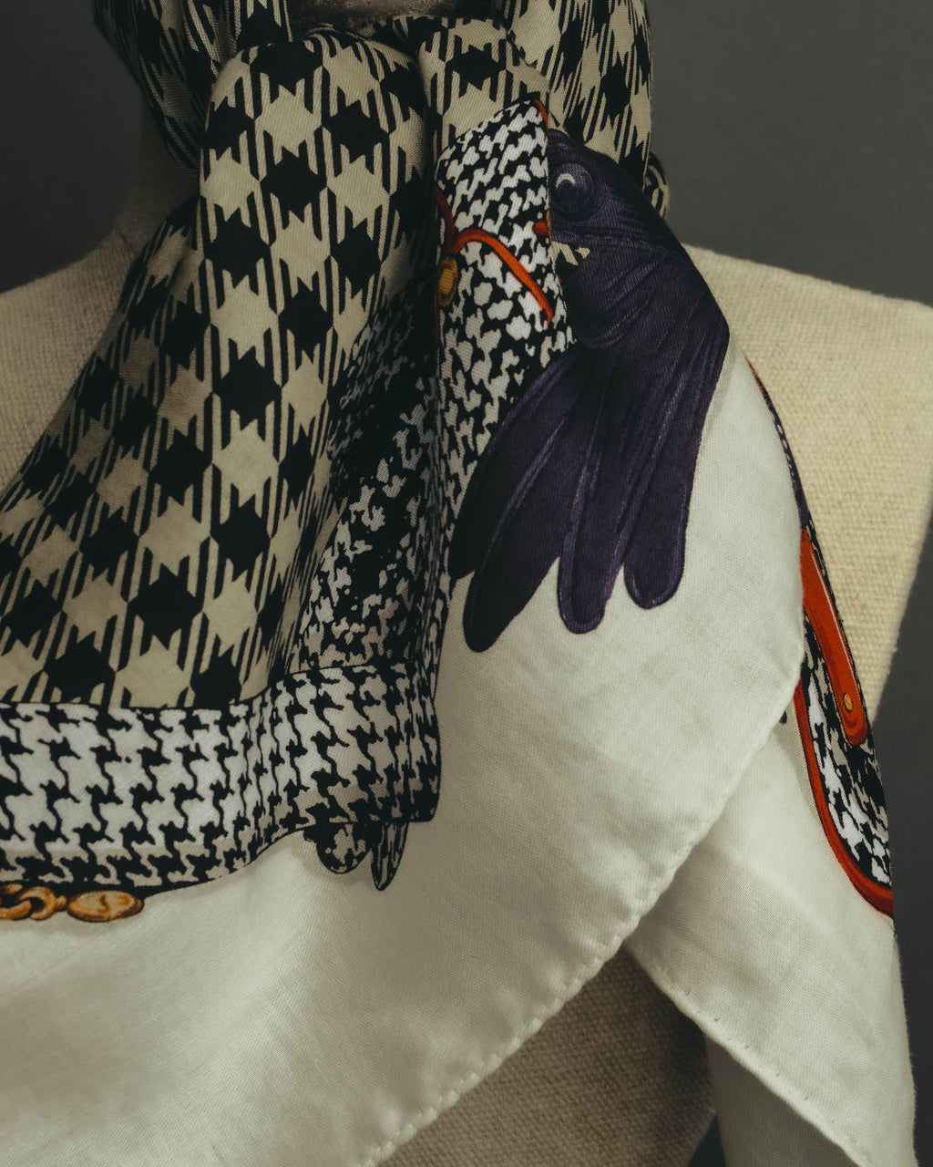 "Christian Dior" 80's Classic printed scarf